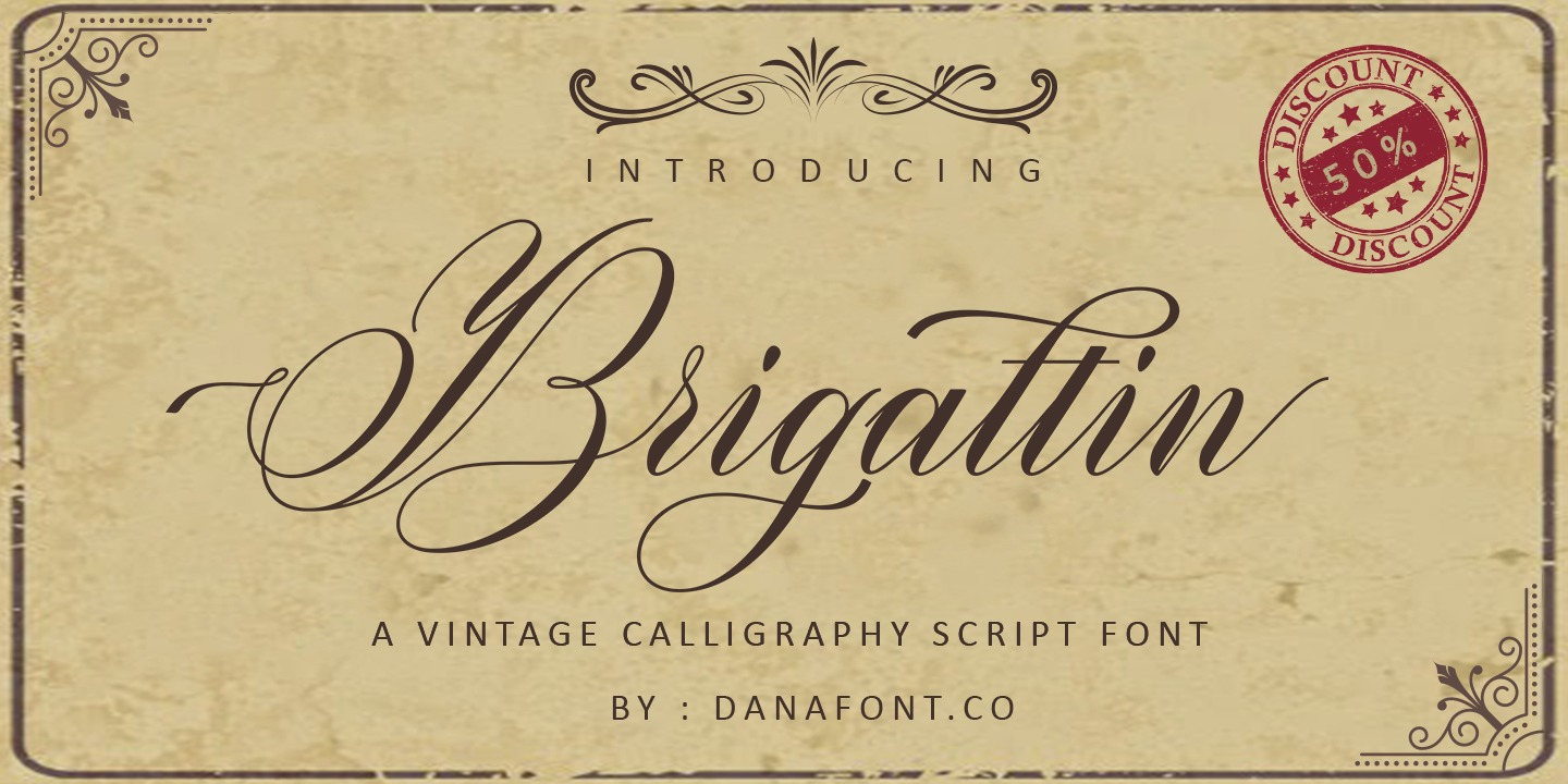 Пример шрифта Brigattin #8